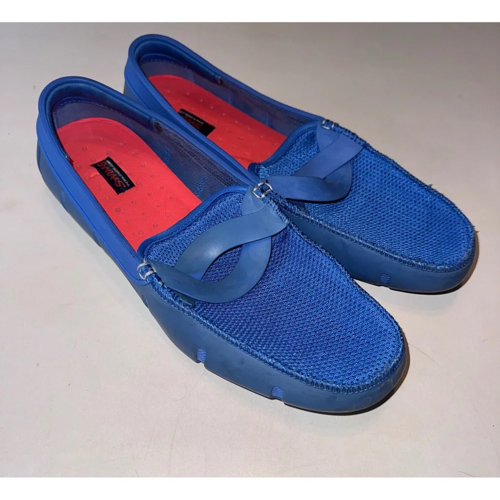 Swims Men's Penny Loafers Blue Boat Slip On Water Resistant Mesh Shoes Size 10